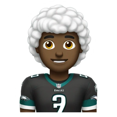 Guy with eagles jersey sticker