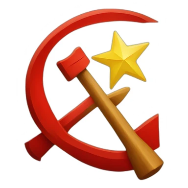 communist flag with hammer and sickle sticker