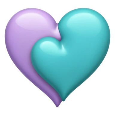 Teal and lavender hearts  sticker