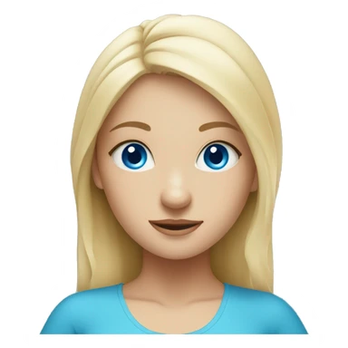 Yoga blonde girl with blue eyes  sticker