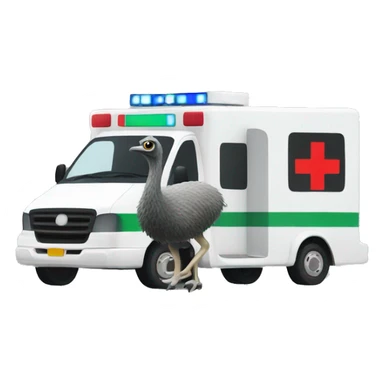 emu and ambulance sticker