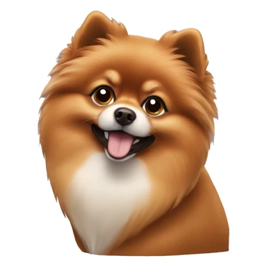 Brown pomeranian sticker