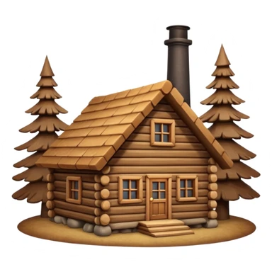 log cabin sticker