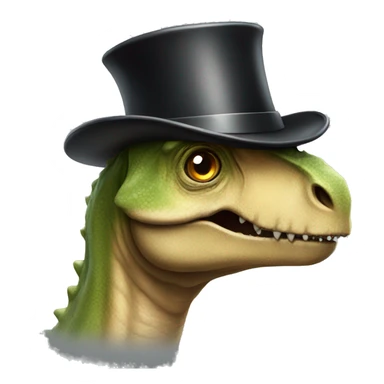 Dinosaur with tophat sticker