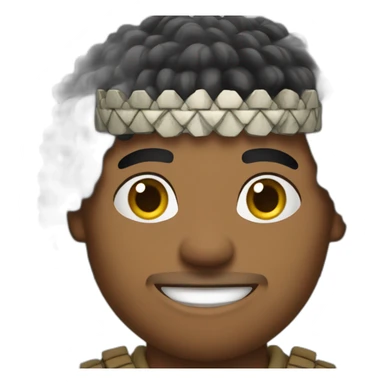 Fijian Warrior Guy sticker