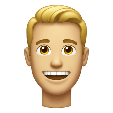 Smiling guy with a gold grille sticker