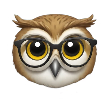 Owl wearing glasses  sticker