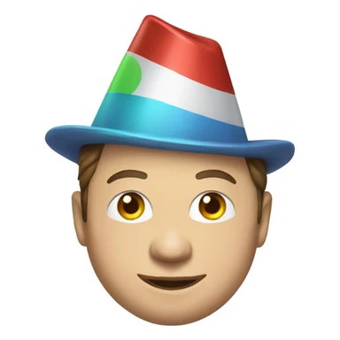 Elon musk in a clown hat sticker