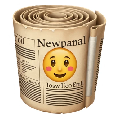 rolled up newspaper sticker