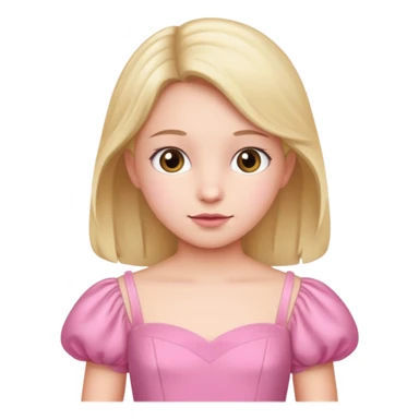 Gown in pink for kid sticker