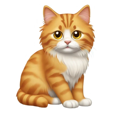 Orange tabby siberian cat sticker