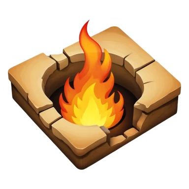 hole in floor with fire  sticker