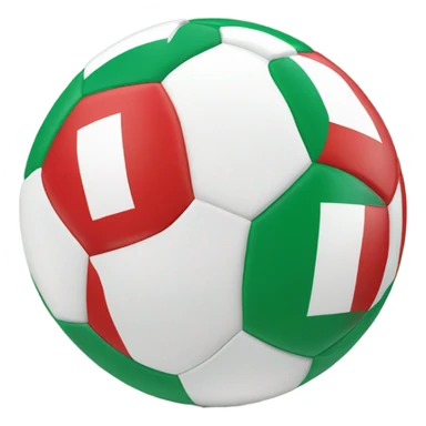 Football world cup with italian flag sticker