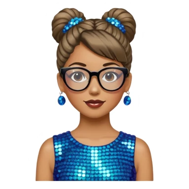 80'S DICO GIRL WITH GLASSES sticker