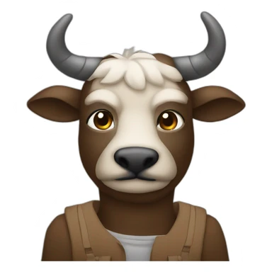 Chivo con moscas alrededor  sticker