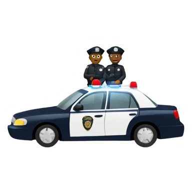 two police officers in car sticker