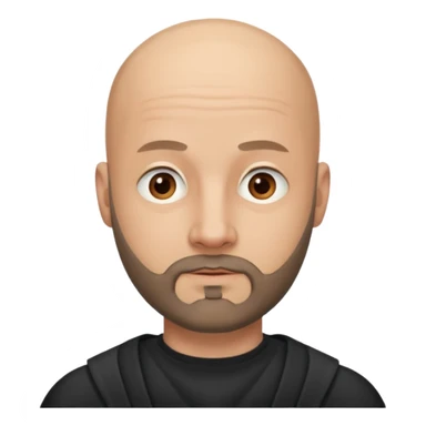 Bald guy with chinstrap beard sticker