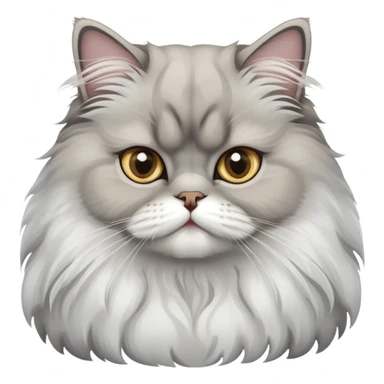 persian gray and white cat sticker
