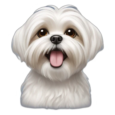 happy Maltese shih tzu dog sticker