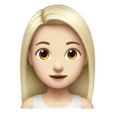 Pale girl with long black hair deadlift sticker