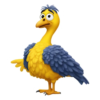 Thinking big bird sticker