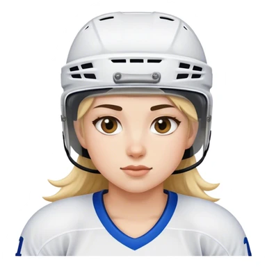 Girl hockey player sticker