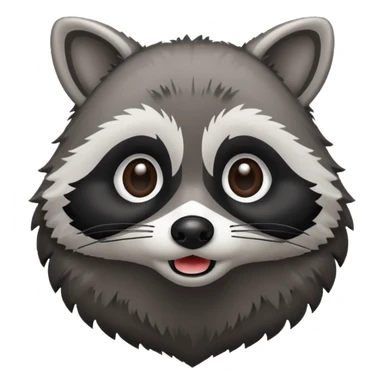  racoon with mustache sticker