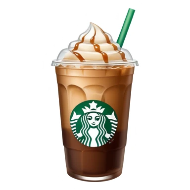 Starbuck ice coffee with ice cubes sticker