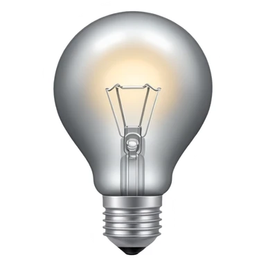 silver light bulb sticker