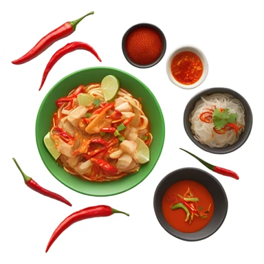 asian meal red sticker