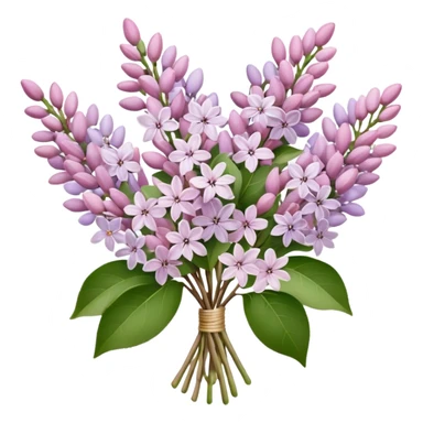 Pale Pink lilac bouquet sticker
