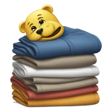 stack of clothing sticker