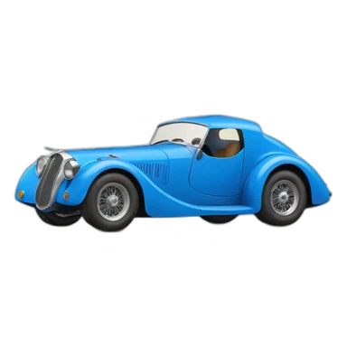 blue 30s sport car sticker