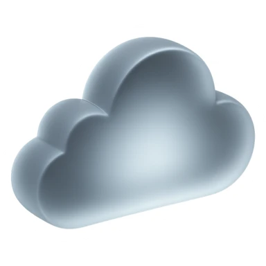a cloud in matte glass style sticker