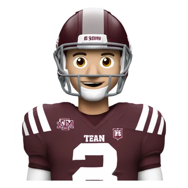 Johnny manziel in a Texas a&m maroon uniform holding up one thumb  sticker