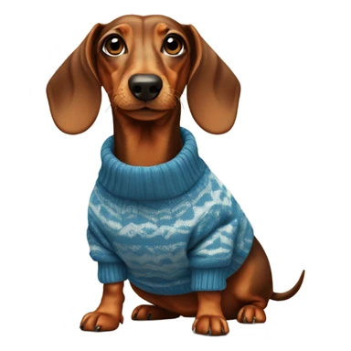 dachshund wearing a jumper sticker