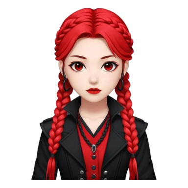 kpop demon hunters rumi purlel hair long braid sticker