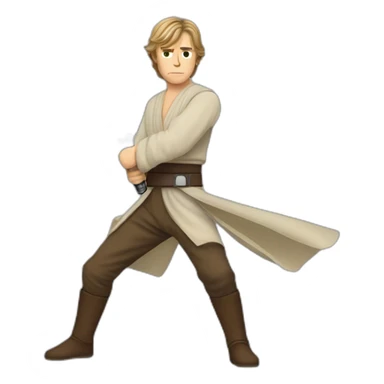 Luke skywalker, jedi, lightsaber, full body sticker