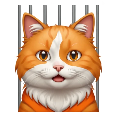 cat jail cry place sticker