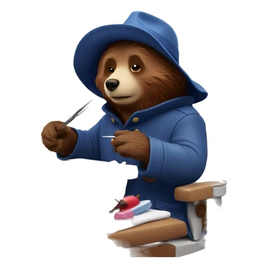 Paddington getting manicure sticker