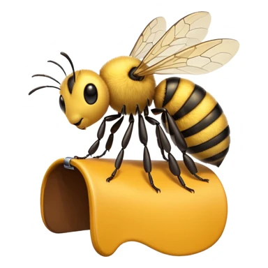 bee with a saddle sticker