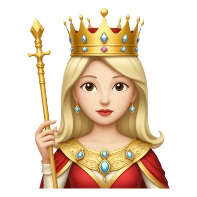 Solitaire card queen sticker