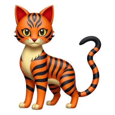 Liepard-Litten-Sprigatito-Pokémon-fusion-creature (full body) sticker