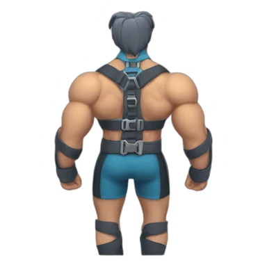 Muscle harness sticker