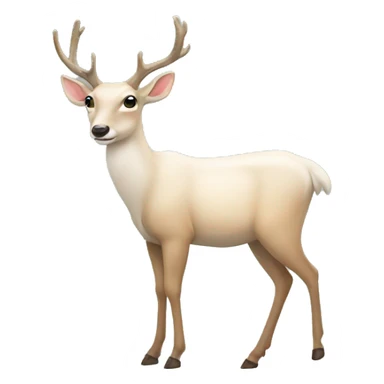 White male deer sticker
