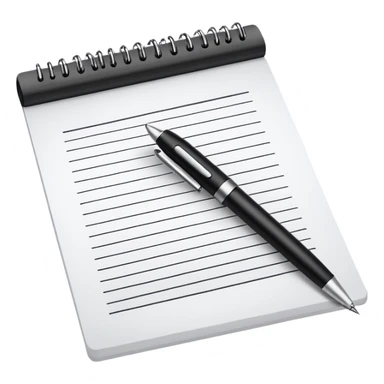 paper with a pen sticker