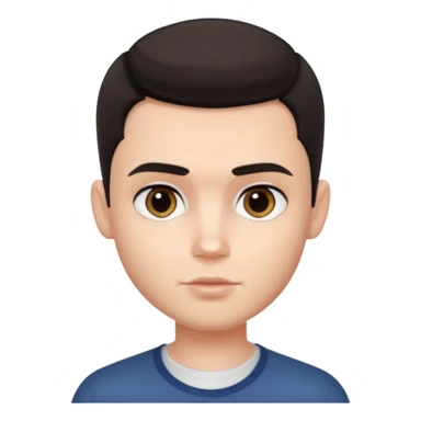 pretty handsome bratz man, short dark hair, dark eyes, pale skin, defined jawline sticker