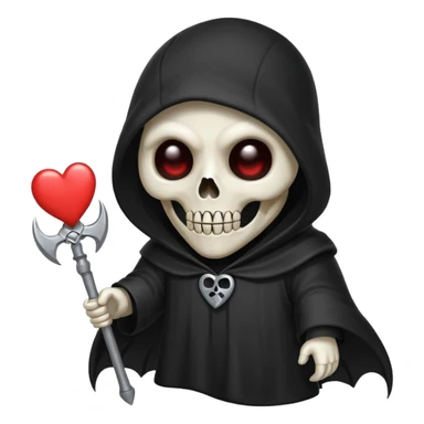 cute reaper with heart eyes sticker