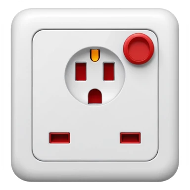 Plug socket with button sticker