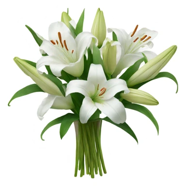 bouquet of white lilies  sticker